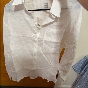 Maeve White Off-the-Shoulder Sweater